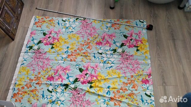 Отрез ткани лен