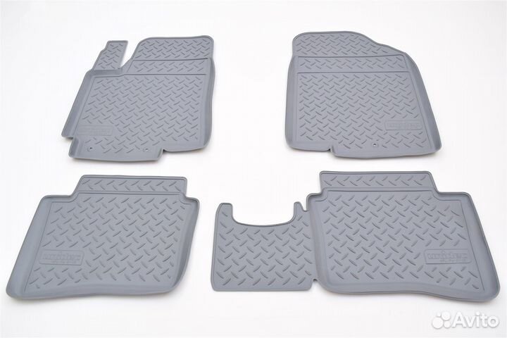 Коврики в салон Hyundai Solaris I 2010-2017 серые