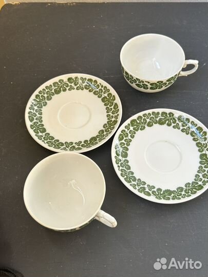 Комплект из двух кофейных пар. фарфор, винтаж