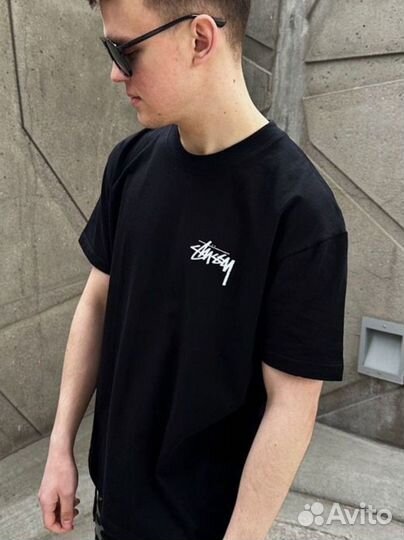 Футболка stussy Mexico черная стуси кубики ориг