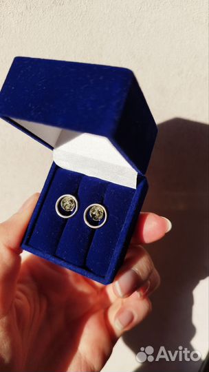 Серьги с янтарем