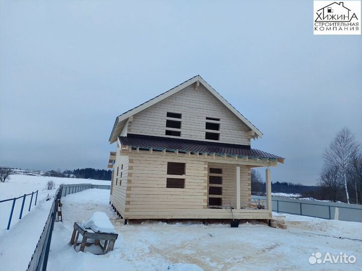 Дома срубы из бруса 8х8 с террасами строительство