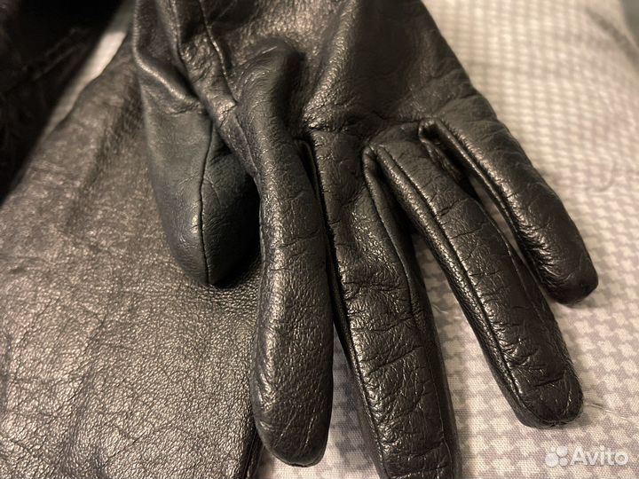 Перчатки женские кожаные длинные
