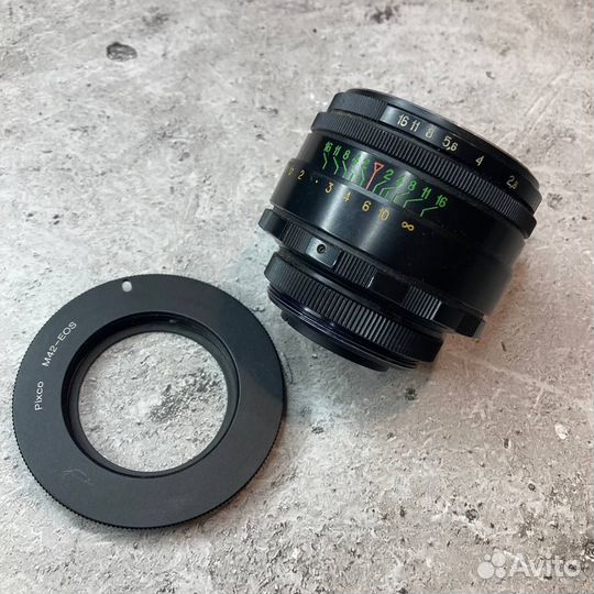 Объектив Гелиос 44-2 и переходник Canon EF EF-S