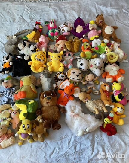 Игрушка мягкая пакетом винни, пикачу, гарфилд