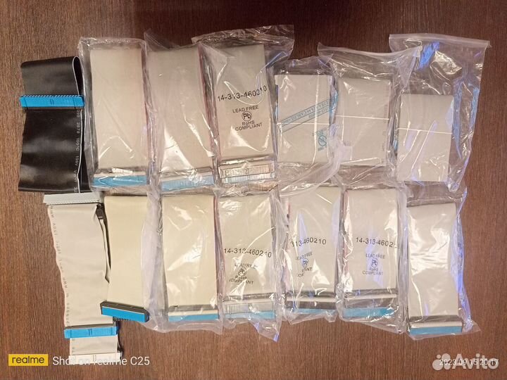 Кабели, шлейфы IDE, SATA, Molex и др