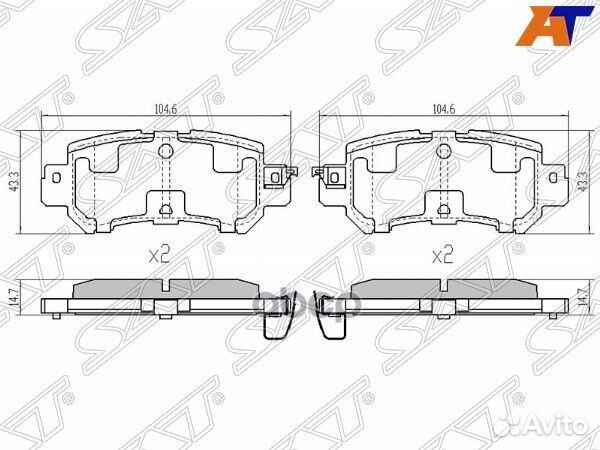 Колодки тормозные зад mazda CX5 11- ST-K0Y1-26