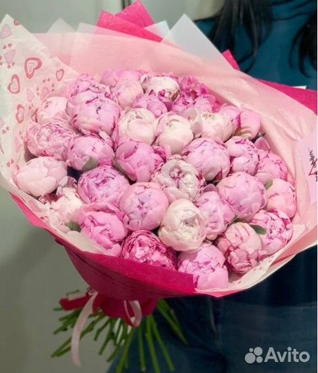 Букет пион цветы