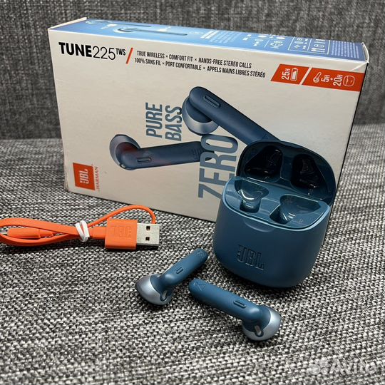 Беспроводные наушники JBL Tune 225 TWS синие б/у