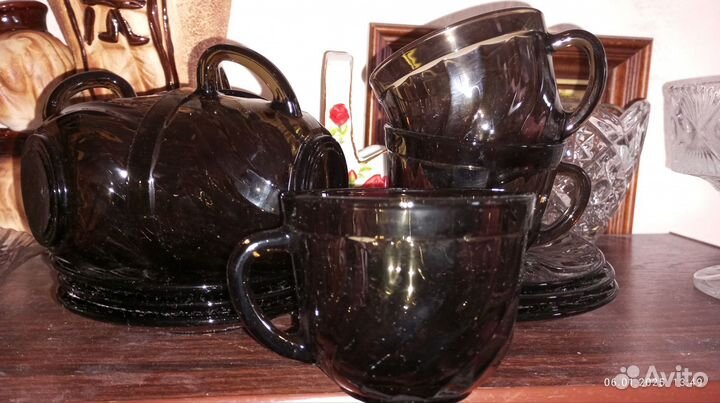 Чайный набор по 6 кружек и блюдец