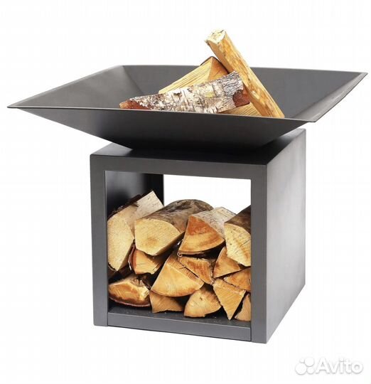 Очаг для костра чаша костровая новая с дровницей