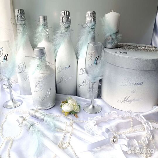 Бутылочки и аксессуары к свадьбе