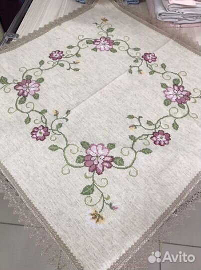 Салфетки льняные ажурные