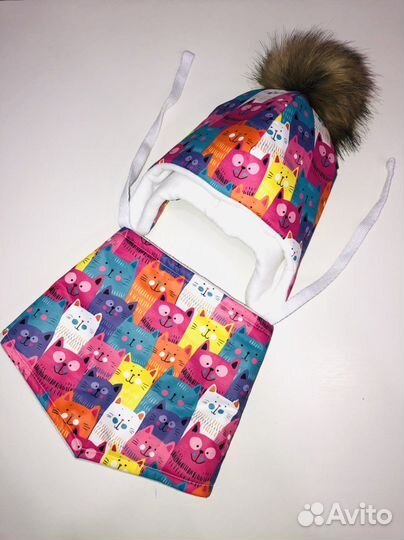 Комплект детский шапка и снуд