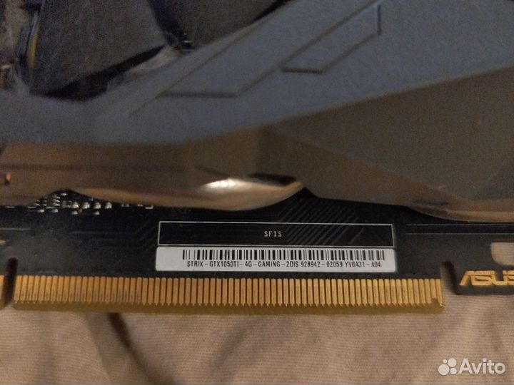 Видеокарта asus strix 1050ti 4 GB