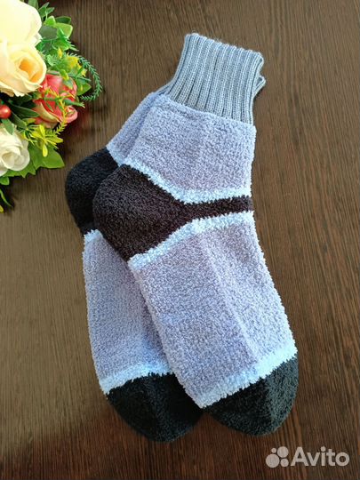 Плюшевые взаные носки