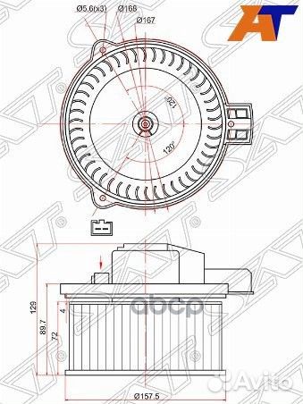 Мотор отопителя салона Mazda 3 13-19 / 6 07-12