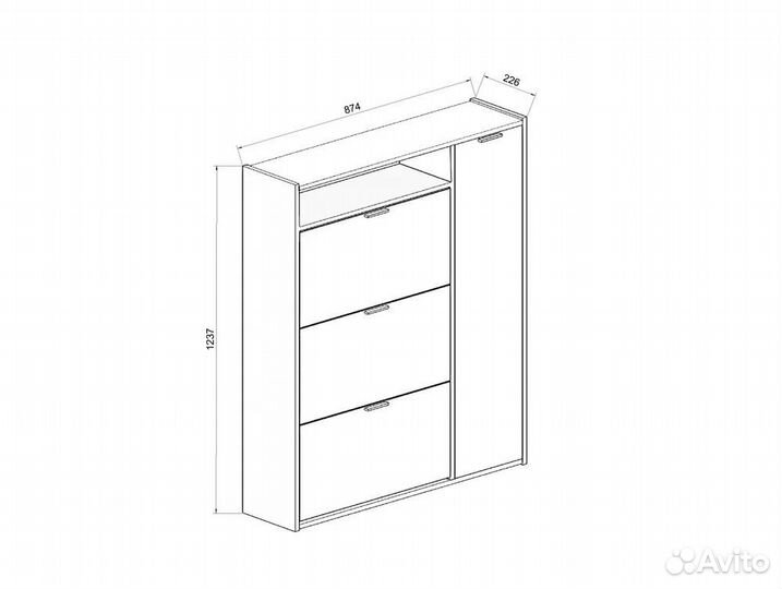 Обувница вместительная 18 пар