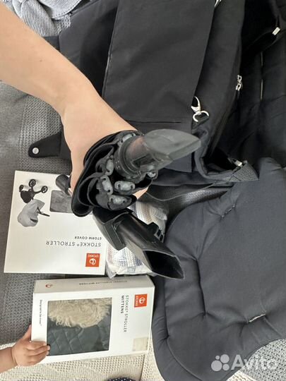 Оригинал зонт для колясок Stokke черный