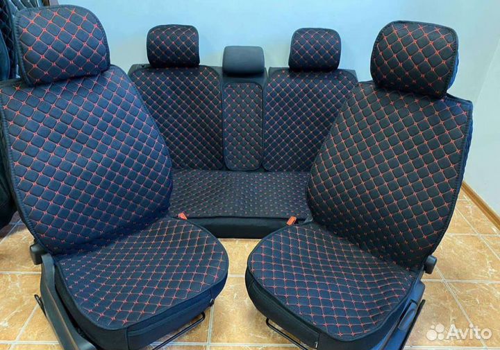 Авточехлы полные комплекти холодок лен велюр