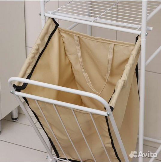 Стеллаж в ванную с корзиной новый