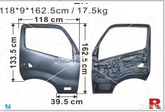 Дверь RH Hino300 euro4 xzu7# широкая кабина