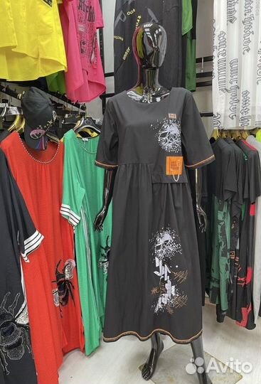 Платье с оборкоми Турция