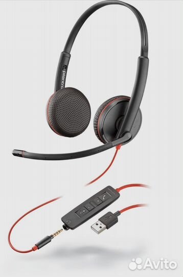 Plantronics C3225-A USB-jack3.5 наушники гарнитура