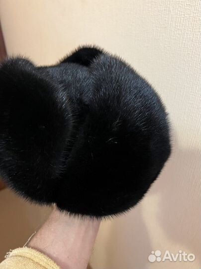 Шапка ушанка, фабричная, норка