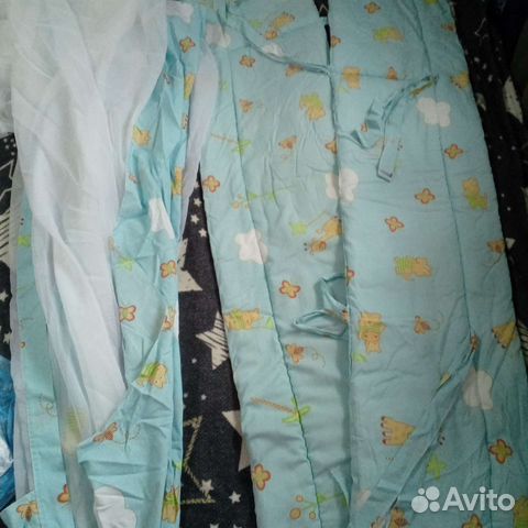 Бортики в детскую кроватку + балдахин