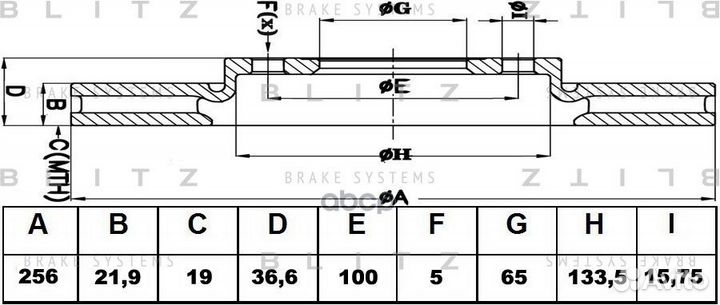 BS0153 диск тормозной передний Audi A2/A3, VW