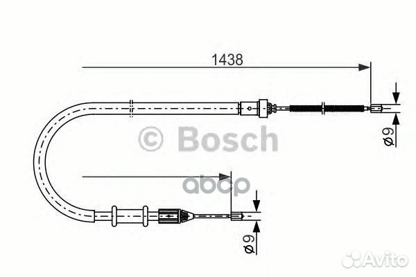 Трос стояночного тормоза 1987477634 1987477634