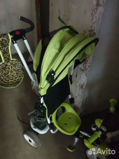 Велосипед коляска с ручкой