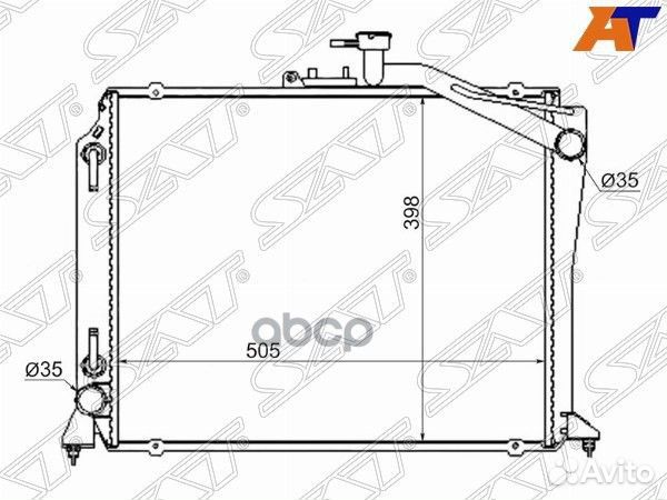 Радиатор Toyota Hiace 89-04 TY0010RZH10 Sat