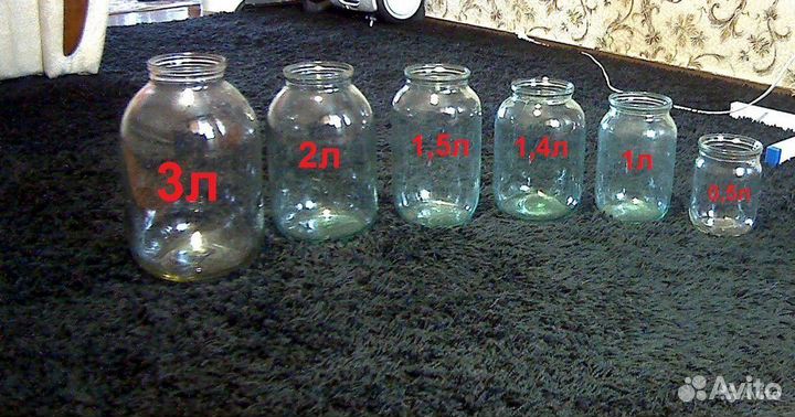 Банки стеклянные много, разной емкости
