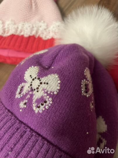 Пакет шапки шарфы на 4-5 лет