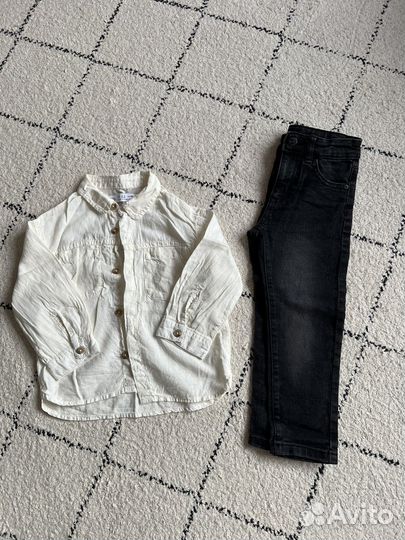 Рубашка и джинсы Zara