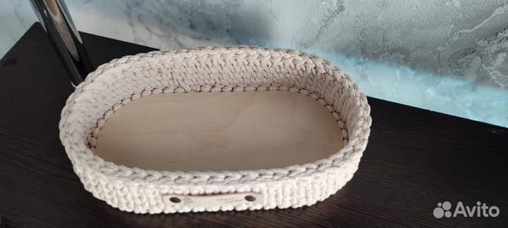 Набор вязаных корзин ручной работы