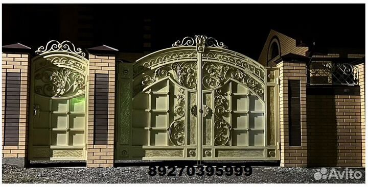 Ворота кованые ажурные