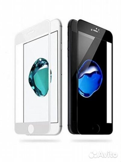 Стекло для айфона 5,6,7,8,9 черное, белое