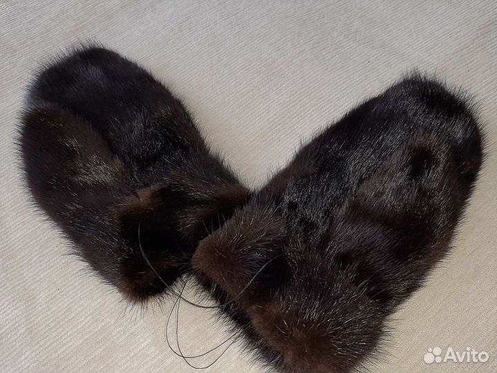 Варежки из натур.норки