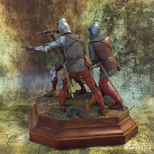 Диорама, солдатик оловянная миниатюра