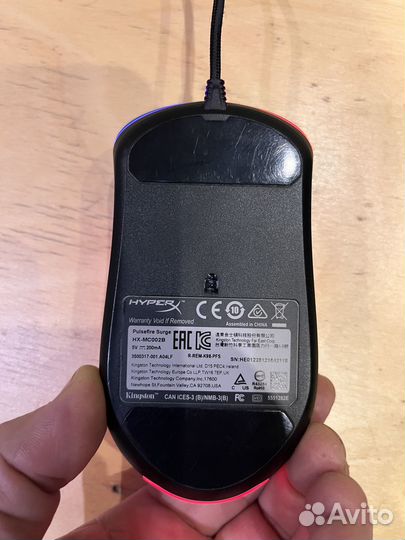 Мышь HyperX Pulsefire Surge черный оптическая (160