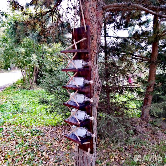 Полка настенная под винные бутылки