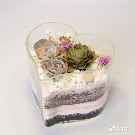 Флорариум, композиции в стекле