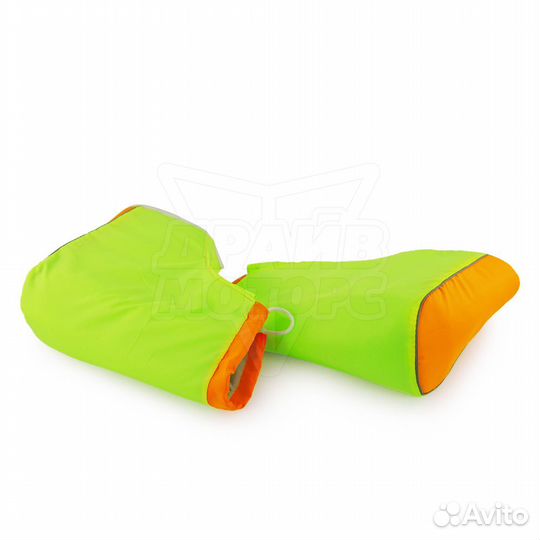 Муфты Rolling Moto на руль кислотно-зеленые, флис