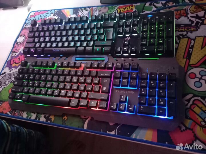 Игровая мышь и 2 клавиатуры