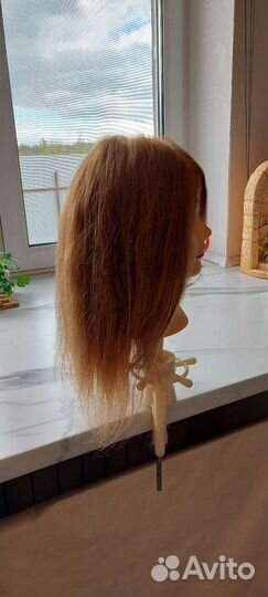 Учебная голова натуральные волосы