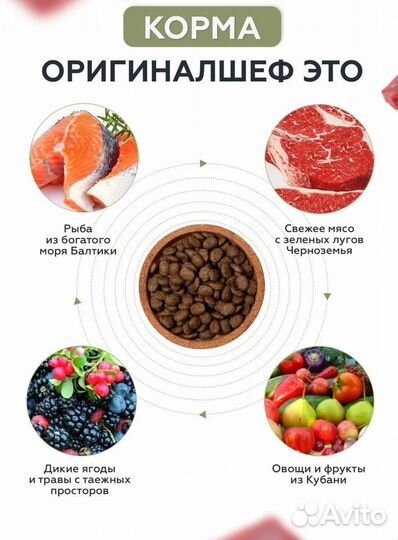 Оригиналшеф корм для собак