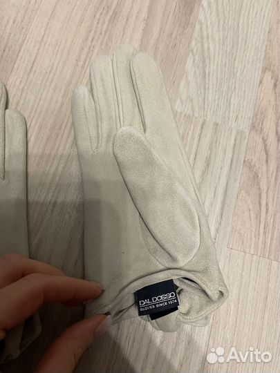 Перчатки Италия б/у кожа/замша